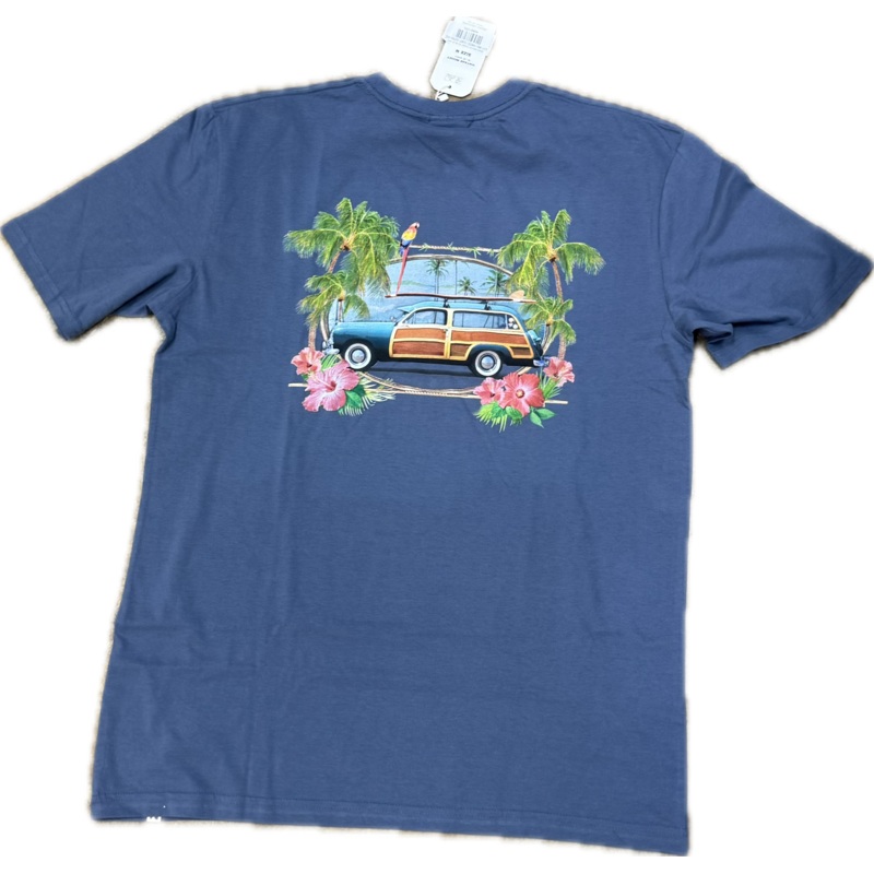 MENS VINATGE WOODY TEE BLUE GRAY