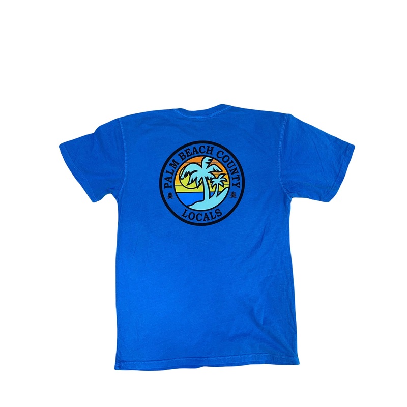 PALM BEACH COUNTY LOCALS INSPIRED DYE TEE SUMMER SKY BLUE