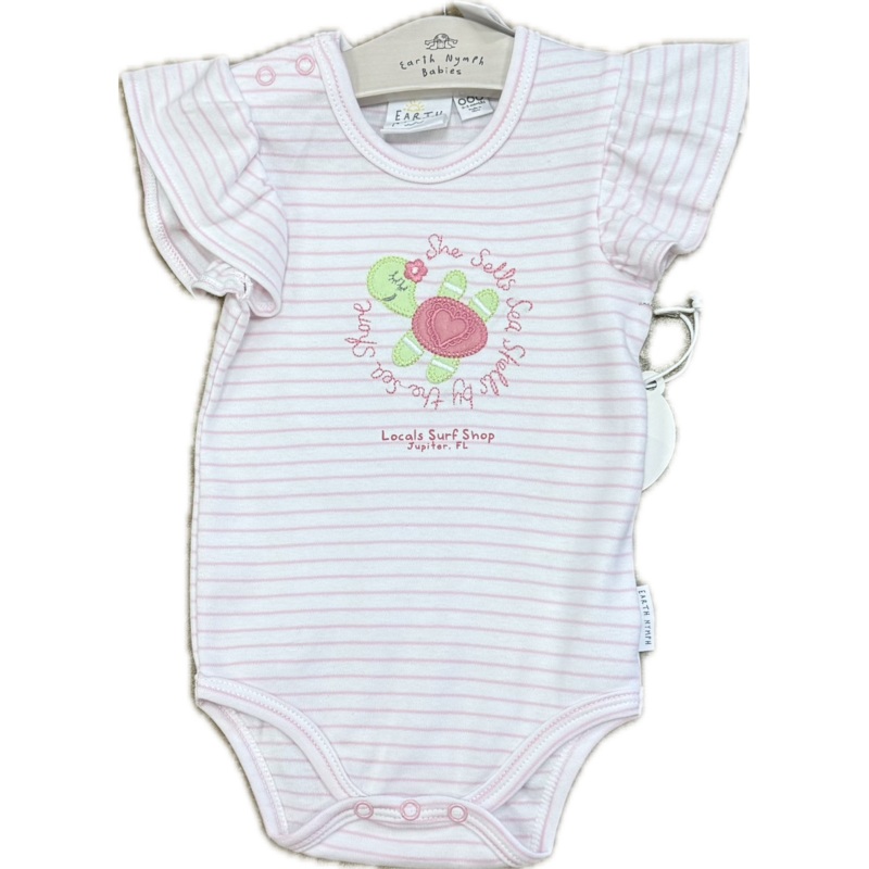 SEASHELLS TURTLR BABY GIRL ROMPER