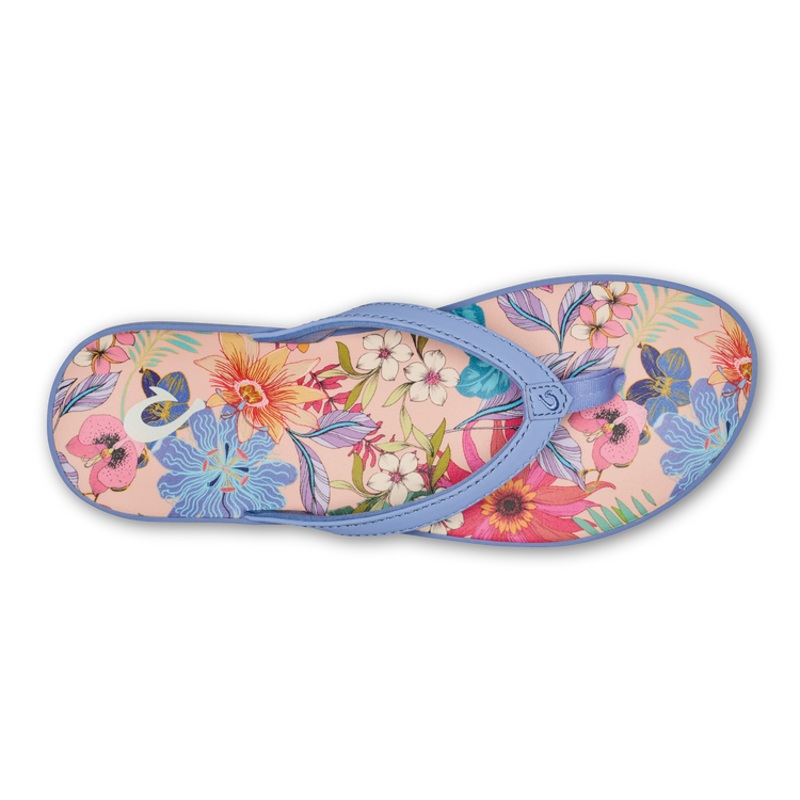 WOMENS OLUKAI PUAWE CLOUD BLUE / FLOWER