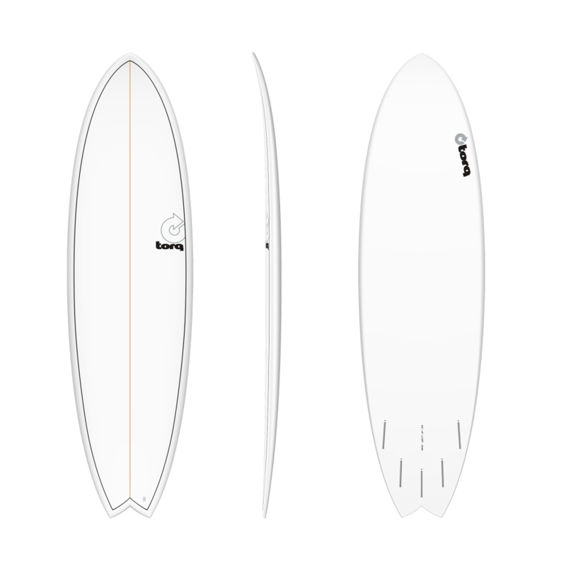 7'2 TORQ FISH PINLINE WHITE 22 1/2 x 3 52.7L FUTURES