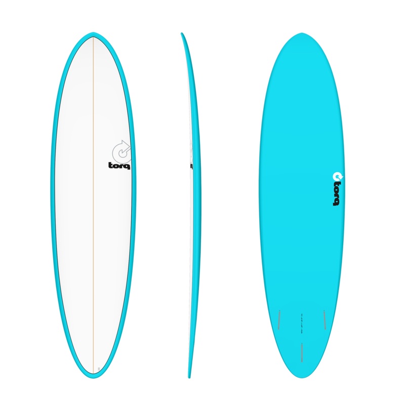 7'2 TORQ FUN PINLINE BLUE/WHITE DECK 21 1/4 x 2 3/4 47.2L FUTURES
