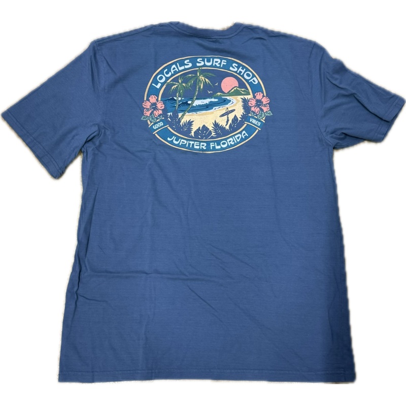 LOCALS MENS COASTLINE TEE DENIM
