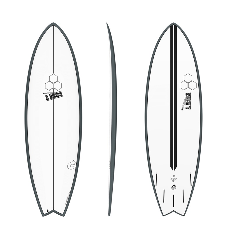6'6 TORQ/CHANNEL ISLANDS POD MOD 21 7/8 x 2 7/8 47.6L (GRAPHITE RAILS W/ PINLINES) FUTURES