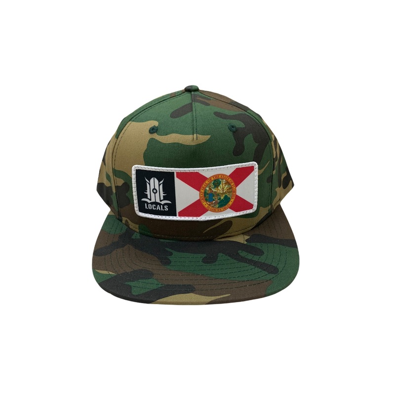 FLORIDA LOCALS YOUTH 5 PANEL CAP CAMO
