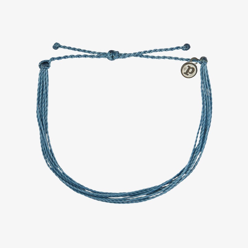 Pura Vida - Dusty Blue - Braided Anklet