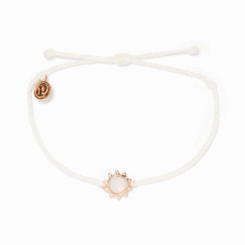 Pura Vida - Sunkissed Rose Gold Braclet - White