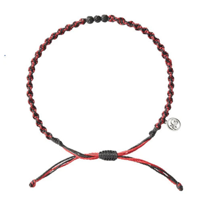 4Ocean - Lava Stone Braided Anklet