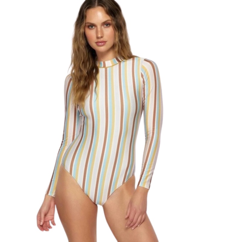 O'neill - Heidi Stripe Myrtos Surf Suit - Rash Guards - Womens