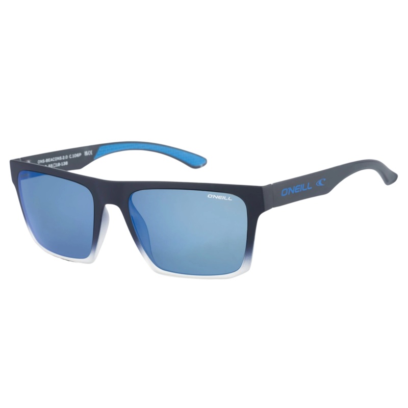 O'neill Sunglasses - Beacons 2.0 - Matte Navy / Crystal Fade / Blue Mirror Polarized