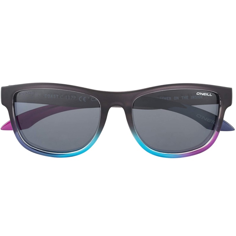 O'neill Sunglasses - Coast 2.0 - Matte Gray / Gloss Multi Colored Crystal / Smoke Polarized