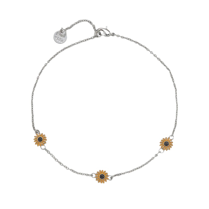 Pura Vida - Enamel Sunflower - Anklet