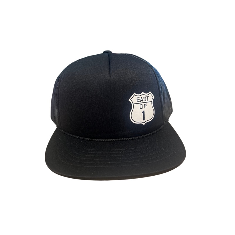 East of 1 - Trucker Hat - Black