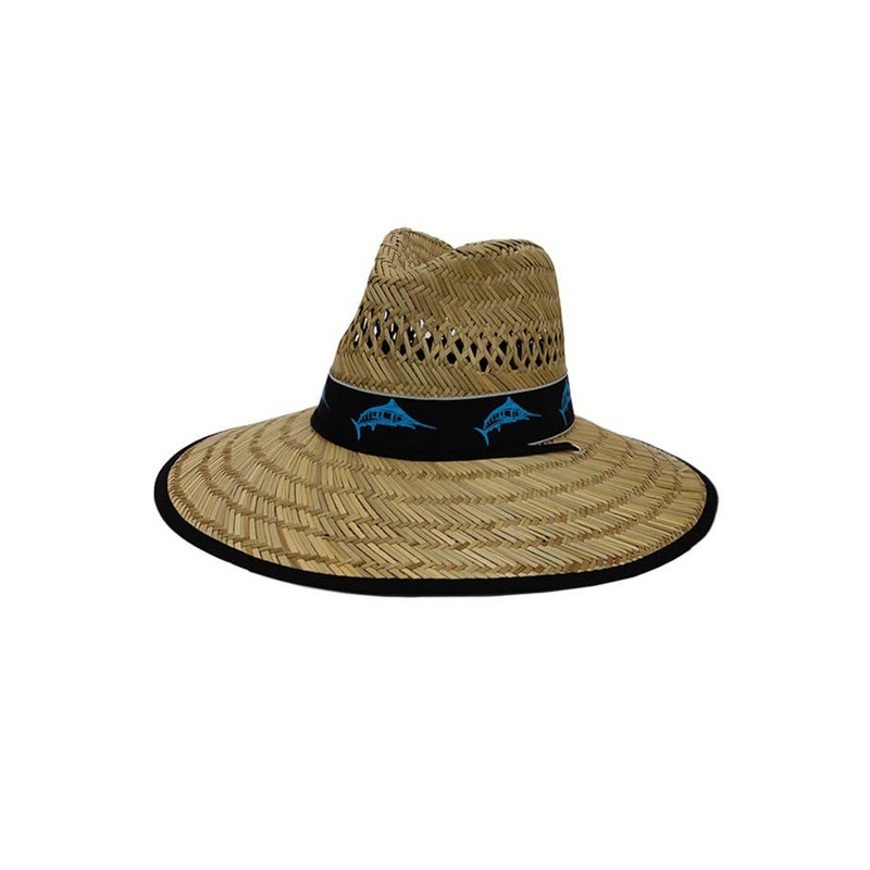Spunky's Surf Shop - Blue Marlin Straw Lifeguard Hat