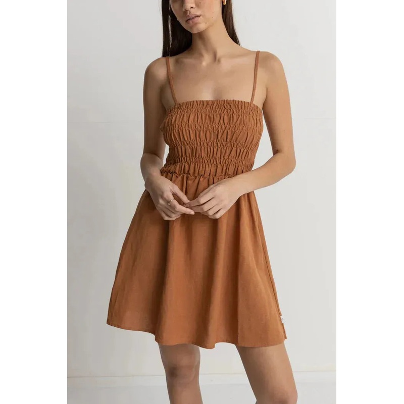 Classic Shirred Mini Dress