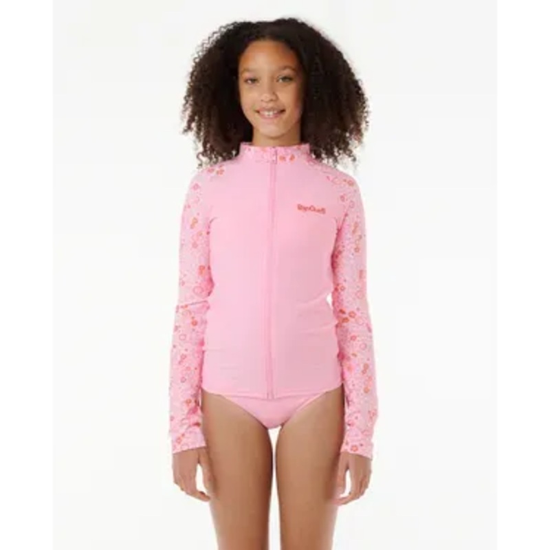 Summer LS Zip Rash Vest - Girl