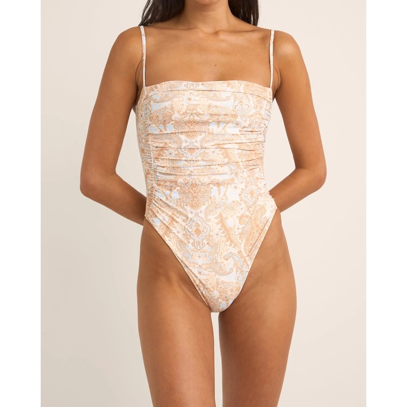 Jean Paisley Scrunched Side One Piece