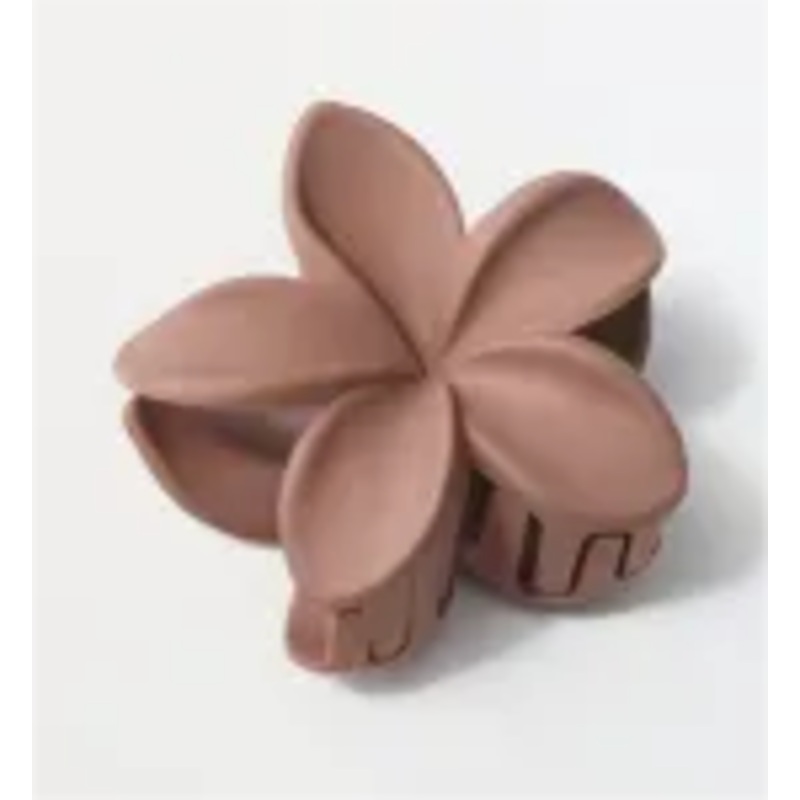 MATTE DARK BROWN FRANJIPANI HAIR CLIP