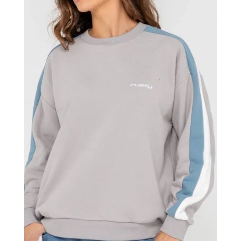 Racing Stripes 2.0 Oversized Crew Fleece