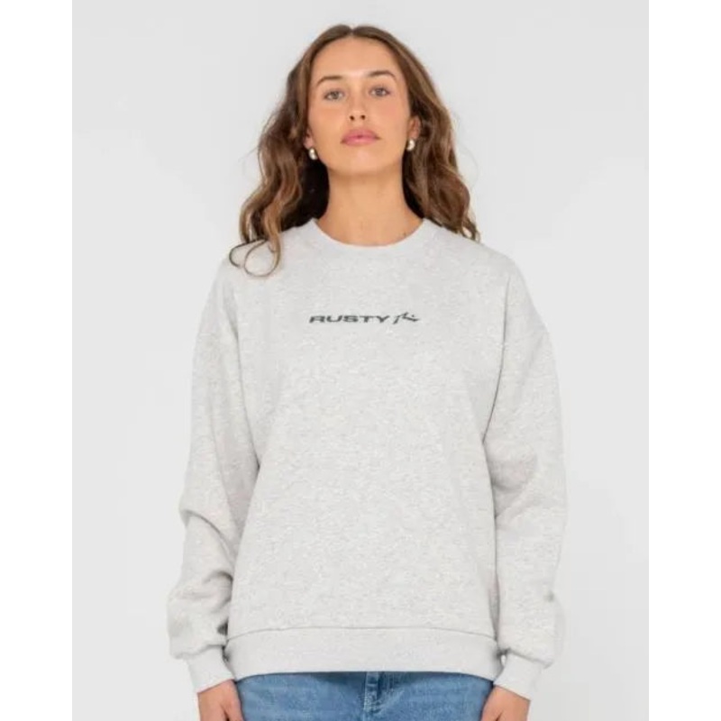 Rusty Essentials Oversized Crew Fleece