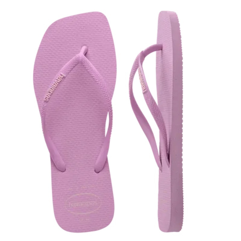 Slim Square Toe Logo Thongs