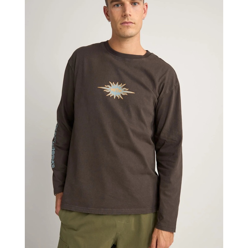 Flame Printed Vintage LS T-Shirt