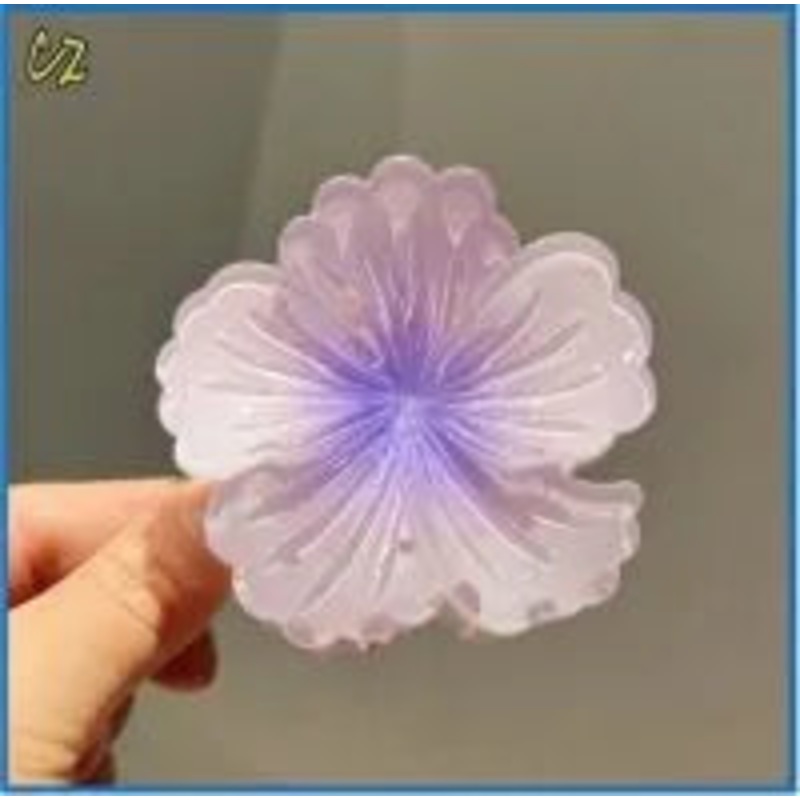 PURPLE HIBISCUS HAIRCLIP