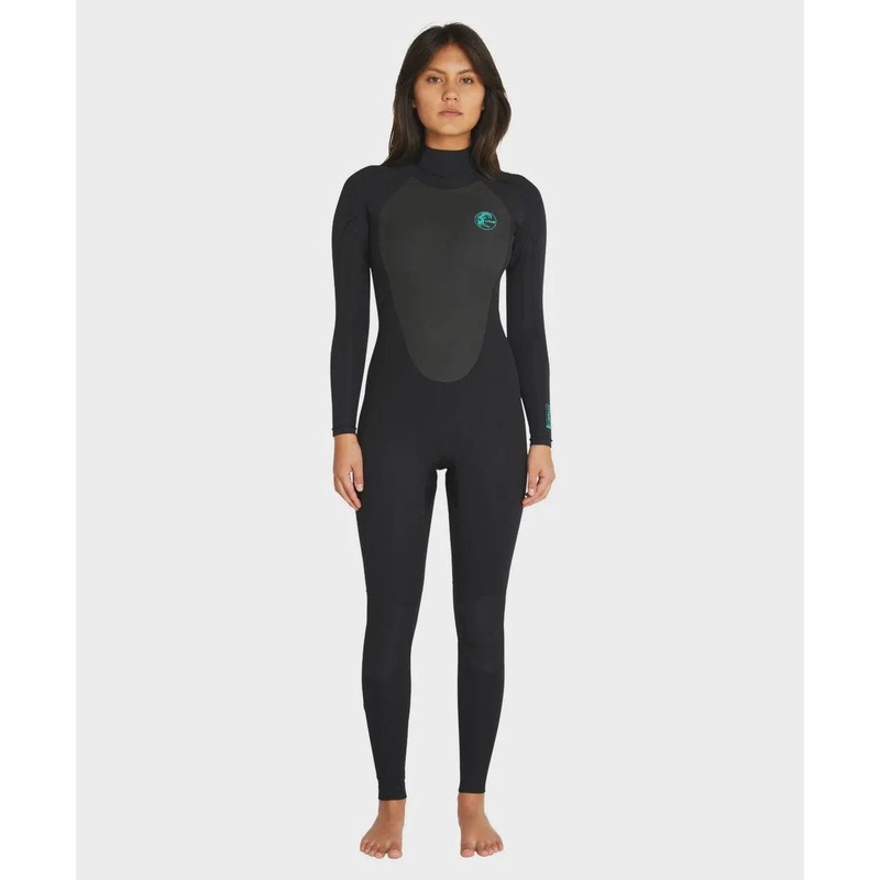 Women'S Focus 3/2Mm Steamer Sealed Back Zip Wetsuit - Black