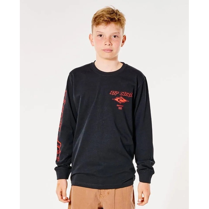 Fade Out Icon Long Sleeve Tee-Boys
