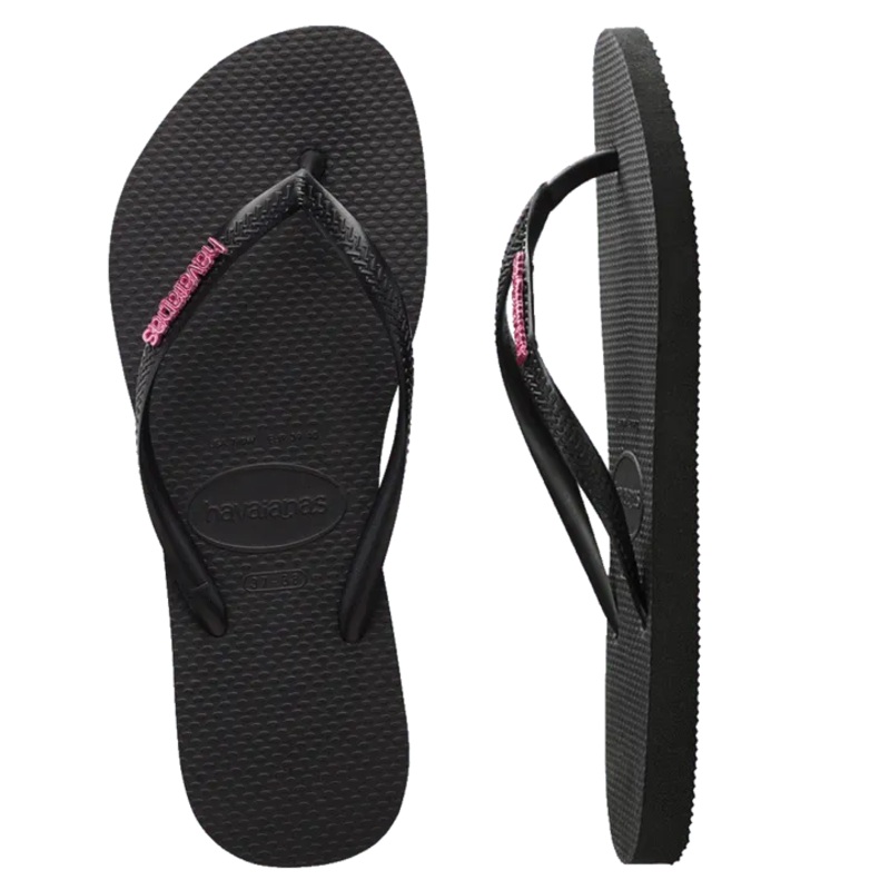 Havaianas - Slim Metal Logo - Hot Pink