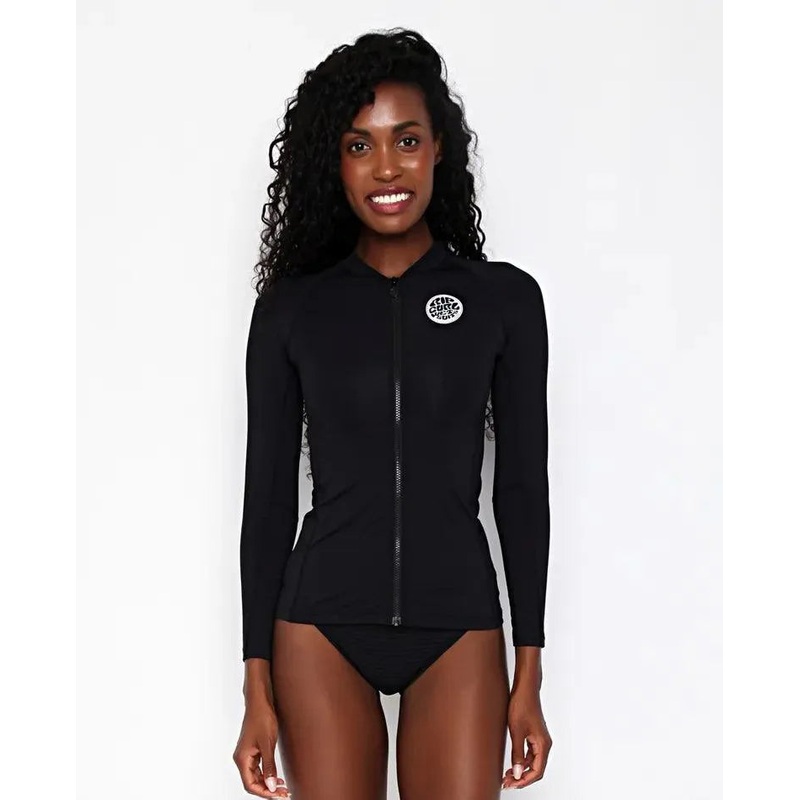 Classic Surf Long Sleeve Zip Through Rashguard