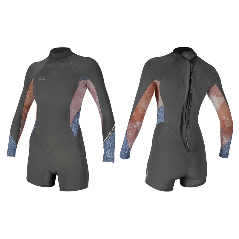 O'Neill Women's Bahia 2/1MM Back Zip L/S Spring Wetsuit