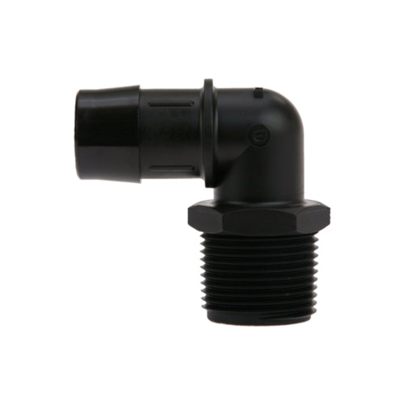 1" Thread x 1" Hose Barb Elbow