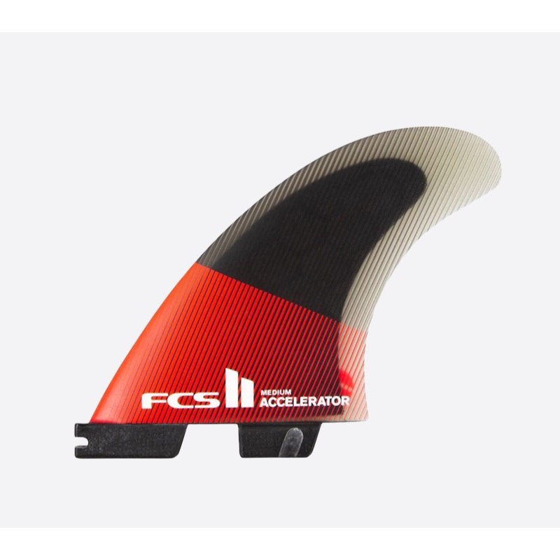 FCS II Accelerator PC Red/Black Tri Fins