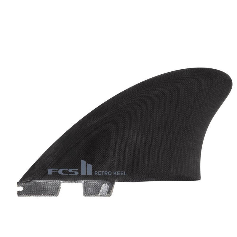 FCS II Retro Keel PG Black Twin Fins