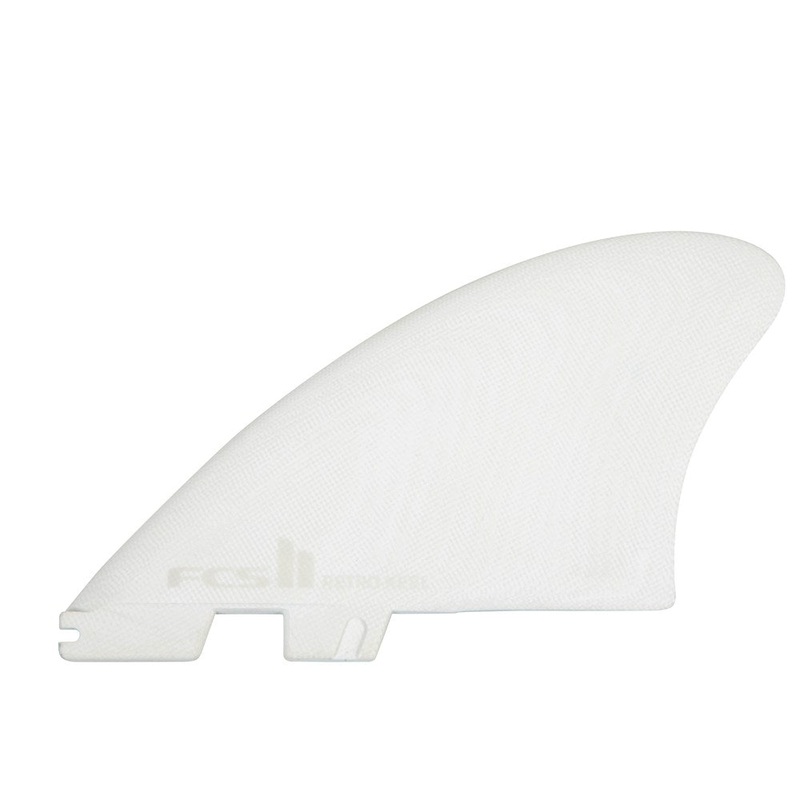 FCS II Retro Keel PG White Twin Fins
