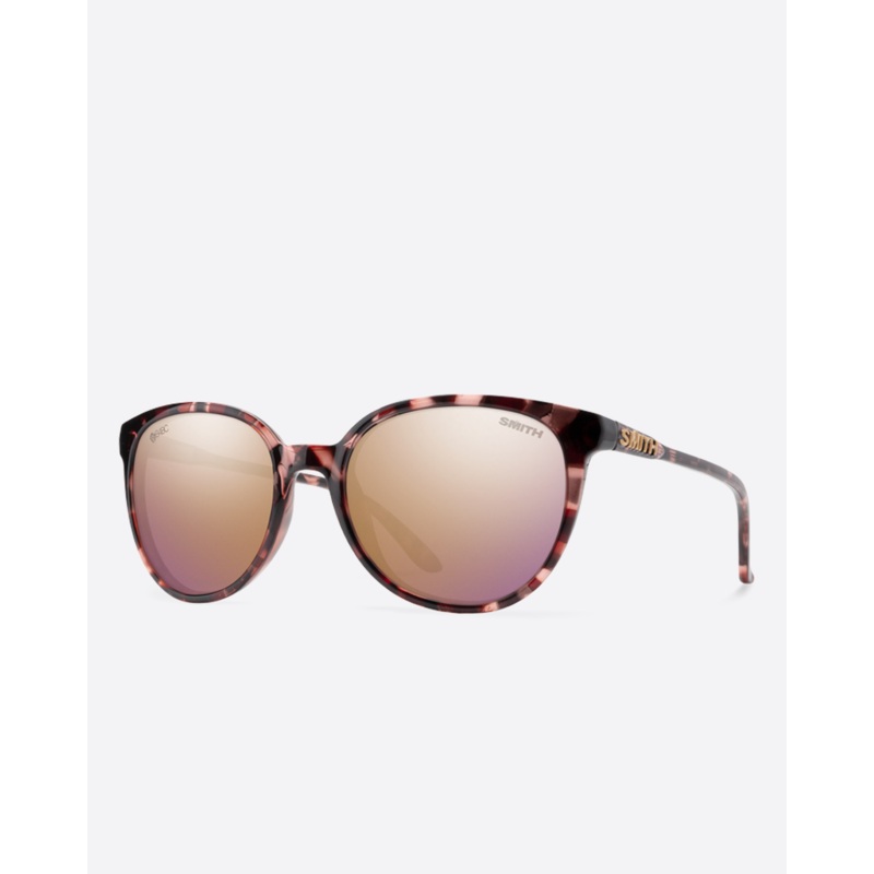 Smith Cheetah Rose Tortoise ChromaPop Polarized Rose Gold Mirror