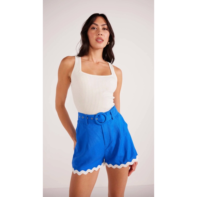 Mink Pink Florence RikRak Shorts - Cobalt