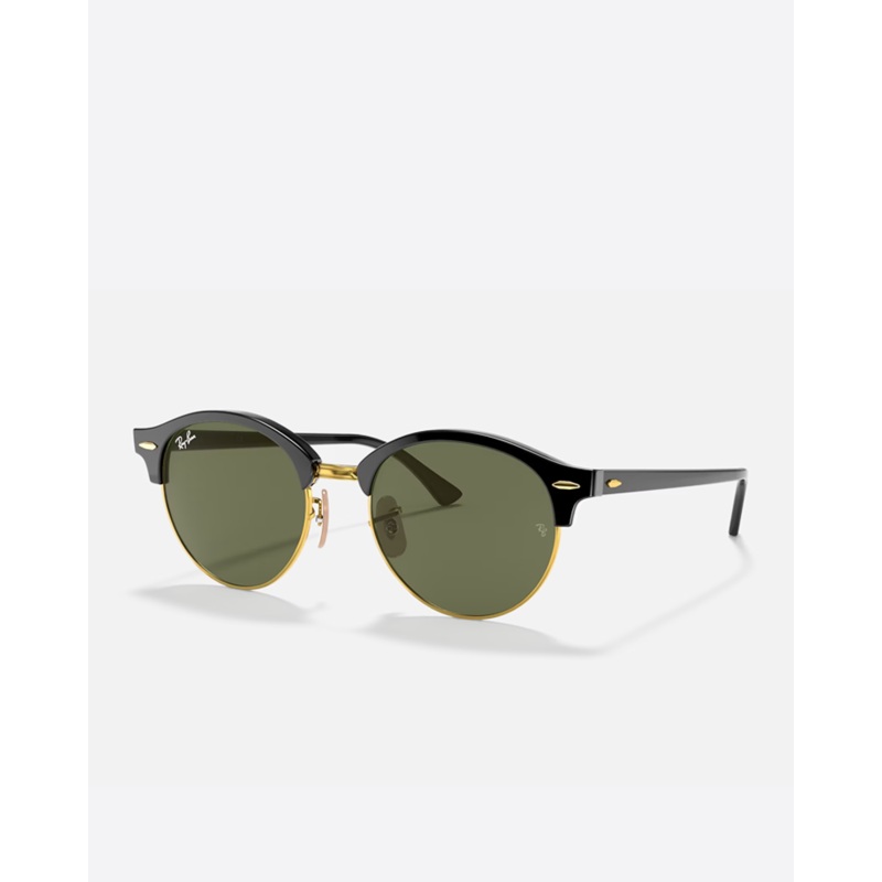 Ray-Ban Clubround Classic Sunglasses - Black/Green