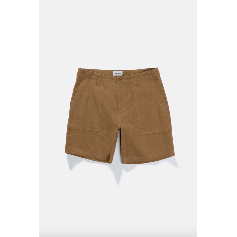 Rhythm Worn Path Textured Linen Short