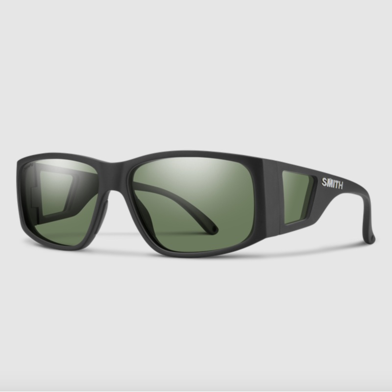 Smith Monroe Peak Matte Black ChromaPop Polarized Gray Green Sunglasses