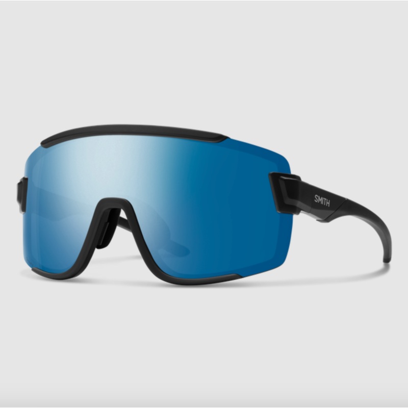 Smith Wildcat Matte Black ChromaPop Polarized Blue Mirror Sunglasses