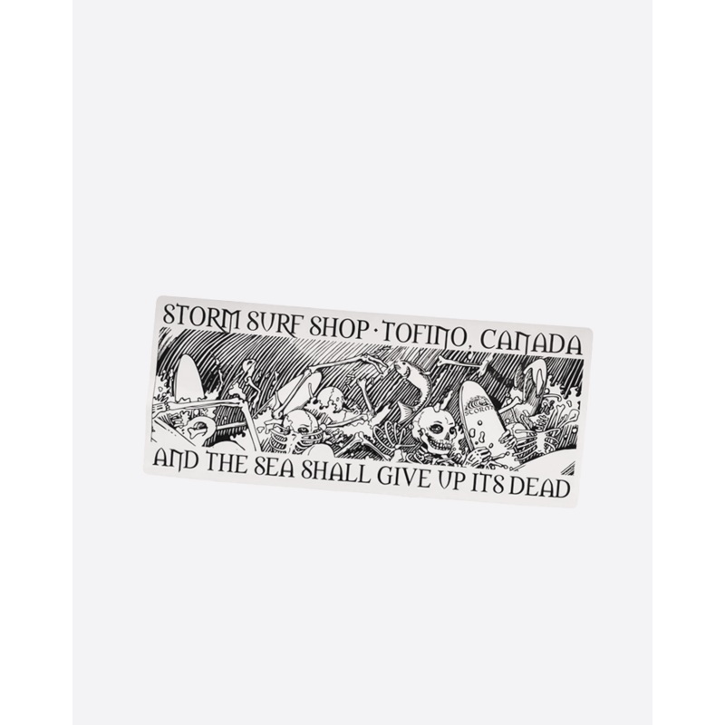 Storm Boneyard Bumper Sticker Large - White