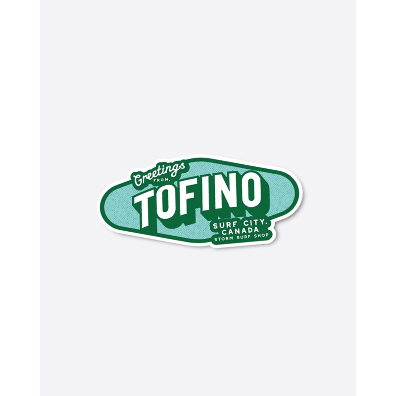 Storm Greetings From Tofino Sticker