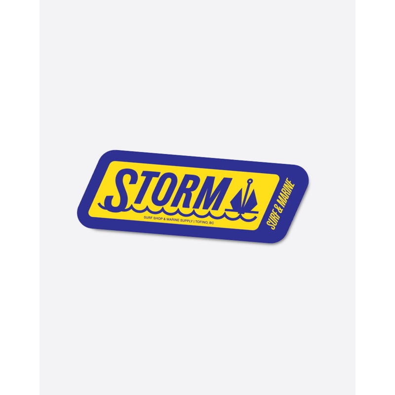 Storm Marine & Surf Supply Sticker Yellow