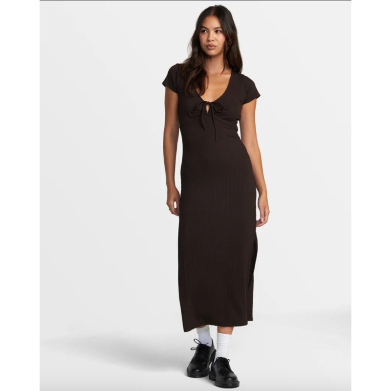 RCVA Womens Smitten II Dress Chocolate Brown