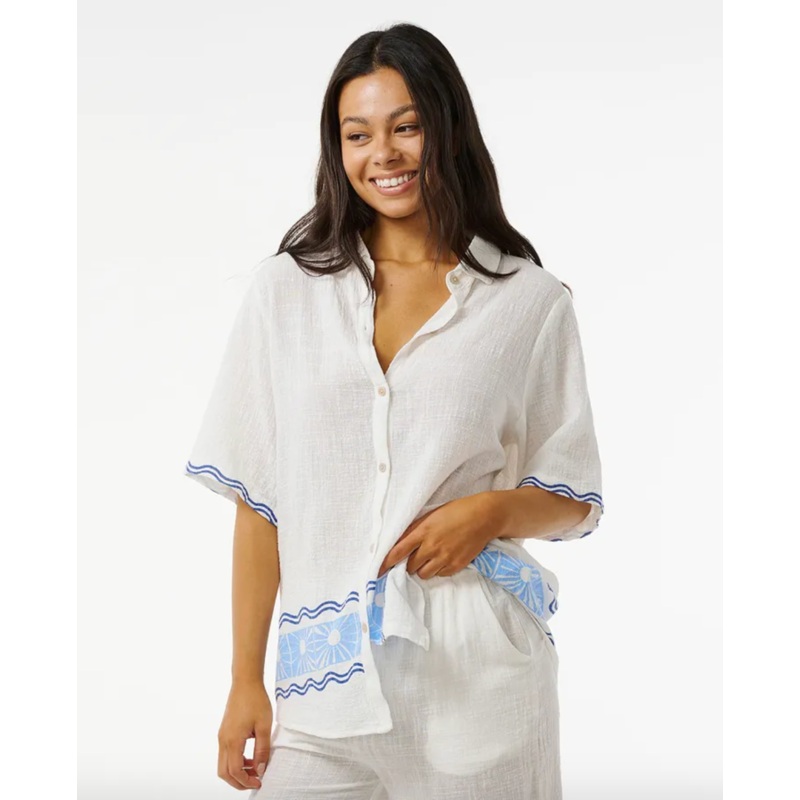 Rip Curl Womens Sun Printed Button Up Shirt