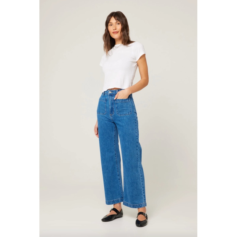 Rollas Womens Sailor Jean - Ashley Blue