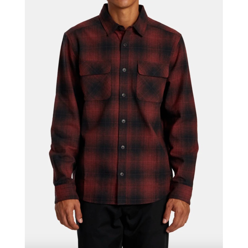 RVCA Dayshift Flannel - Red Earth