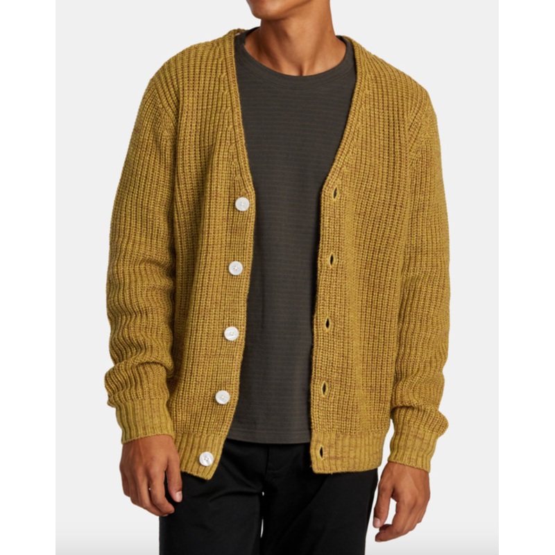 RVCA  Mens Vacancy Cardigan - Ochre